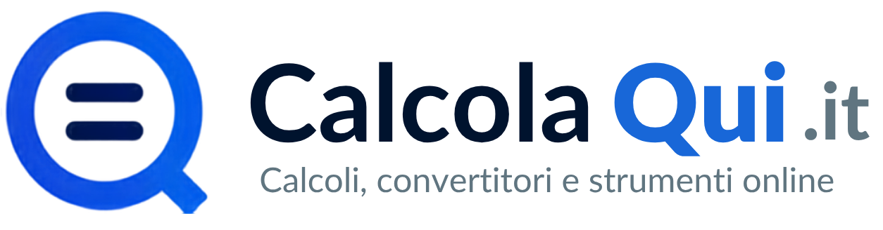 CalcolaQui - Calcoli, convertitori e strumenti online